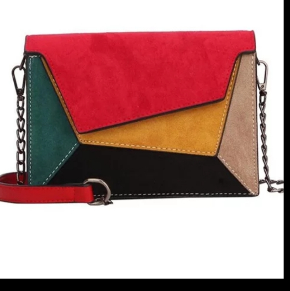 Matte Suede Patchwork Crossbody